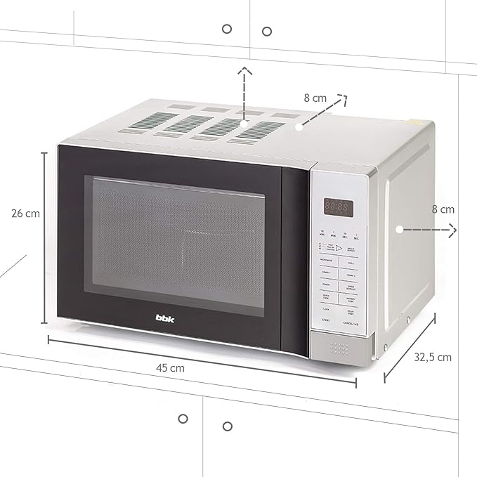 BBK 20MWG-736S/BS - Microondas con parrilla, color gris y negro ...
