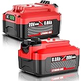 Bonacell 2Pack 20V 8000mAh Replacement for Craftsman 20V Battery V20 Lithium CMCB205 CMCB202 CMCB204 CMCB206 CMCB201 CMCB100 CMCB124 20 Volt Cordless Power Tools+