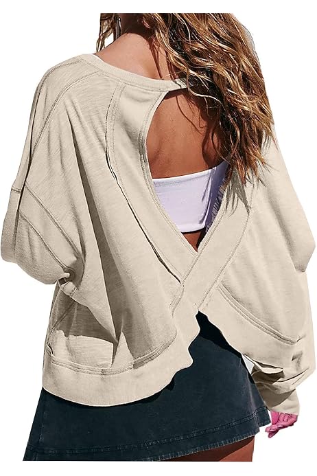 long sleeve baggy gym top