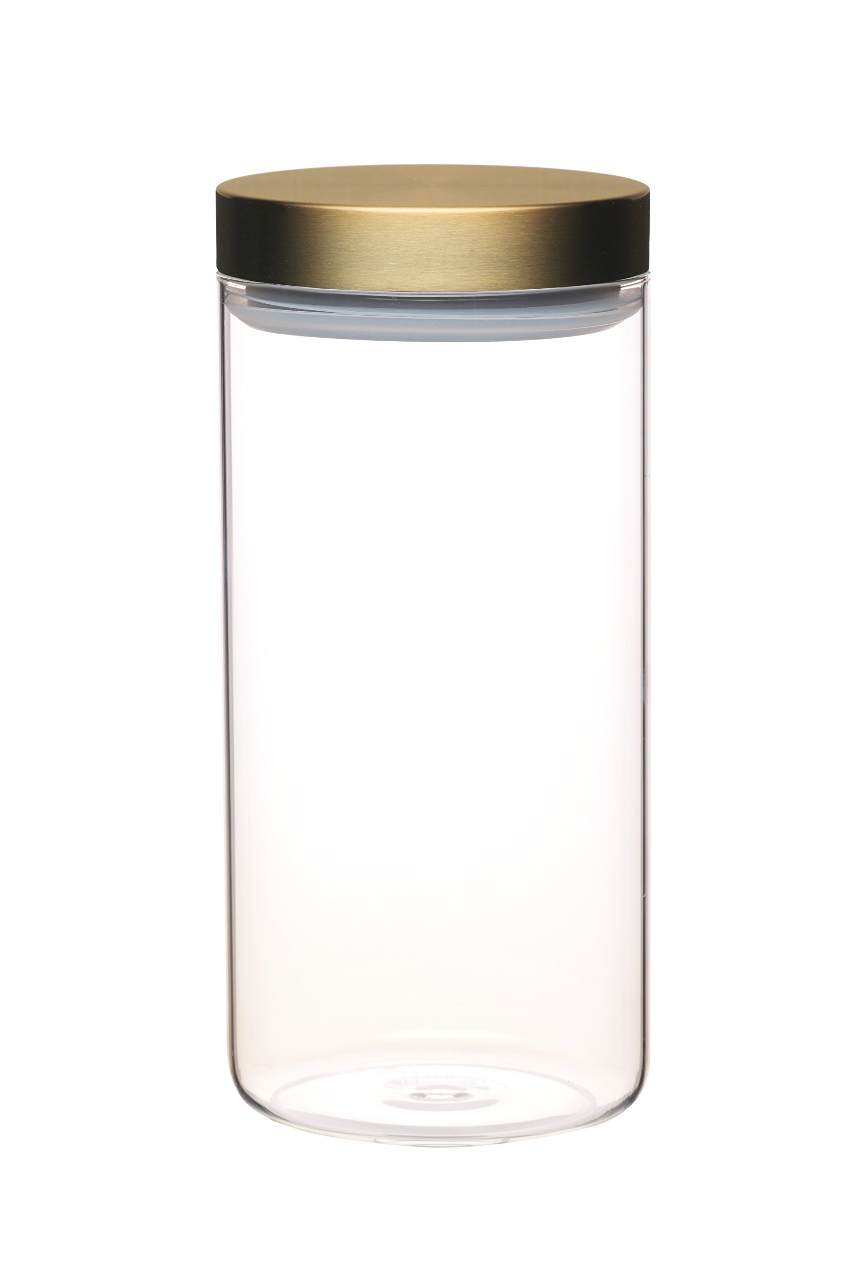 MasterClass Airtight Glass Food Storage Jar with Brass Lid, 1.5 L (2.75 pts)