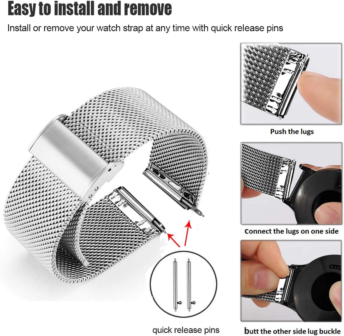 DEALELE Band Compatible with Samsung Gear S3 / Galaxy Watch 46mm / Galaxy Watch 3 45mm - Image 4