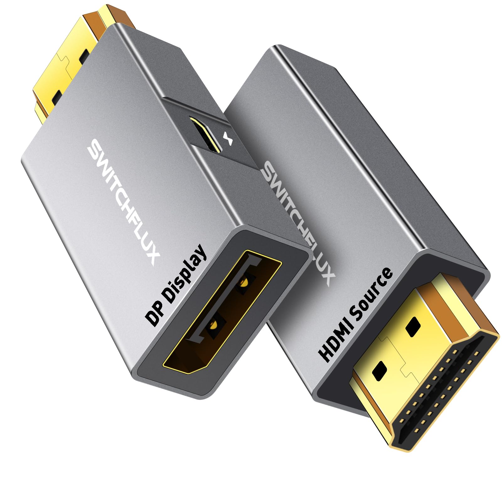 SWITCHFLUX HDMI To Displayport Adapter 1 Pack 4k 60Hz HDMI To 