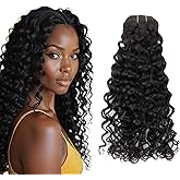 Sassina Natural Wave Clip in Remy Human Hair Extensions Double Weft Invisible Clip in Extensions Real Human Hair Natural Black Virgin Human Hair Extensions for Women 7Pcs 120G 20 Inch