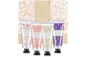 spa luxetique Hand Cream Set Pack of 4 Hand Lotion Christmas Gift Set Enriched with Shea Butter and Glycerin for Dry Hands, Hydrating&Moisturing Travel Size Hand Cream, Birthday Gifts for Women