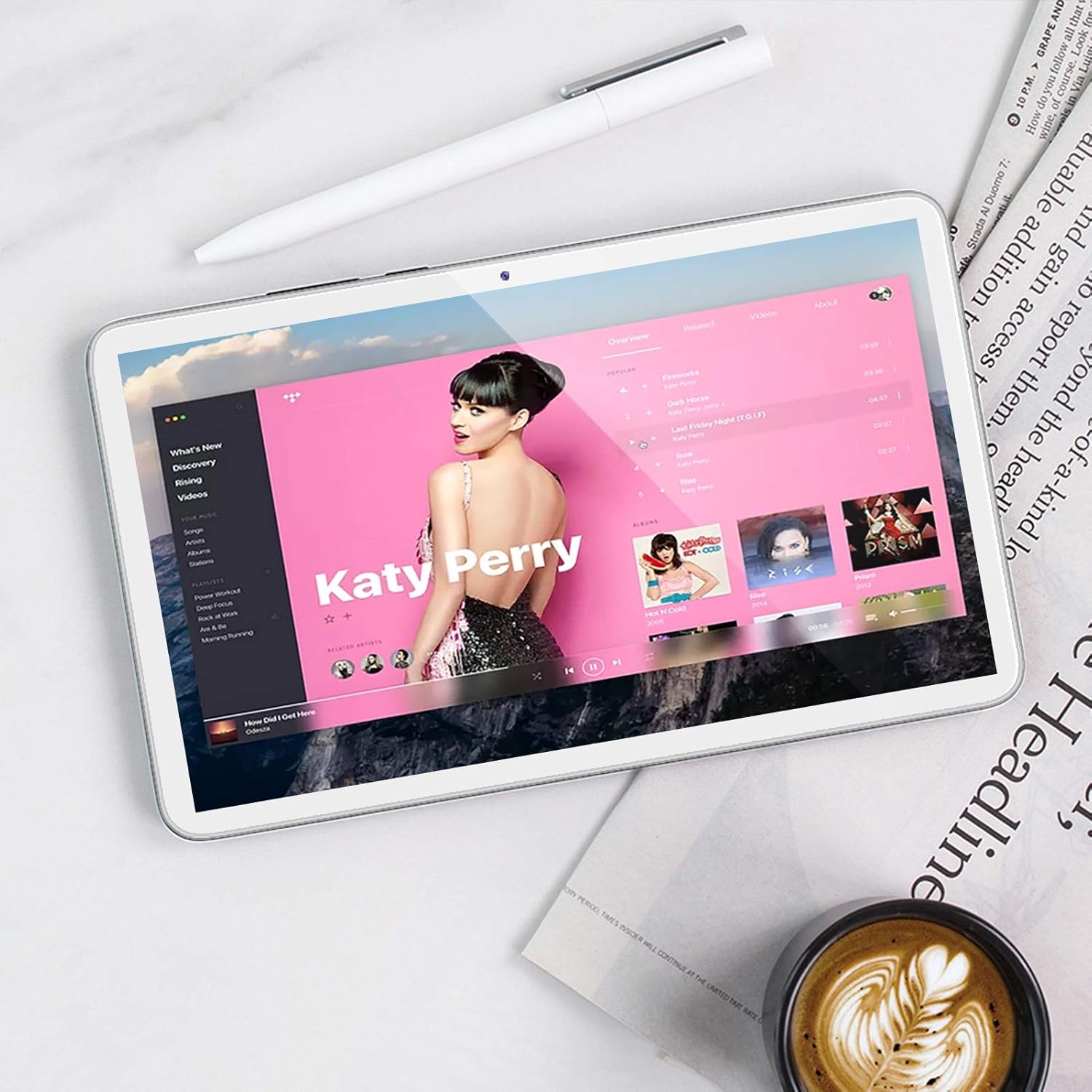 Dragon Touch K10 Tablet, 10 inch Android Tablet with 16 GB Quad Core Processor, 1280x800 IPS HD Display, Micro HDMI, GPS, FM, 5G WiFi (Silver) : Computers & Accessories