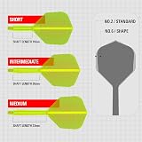 Target Darts K Flex Integrated Flights and Shafts No6 Yellow Medium Pack of 3 view 3