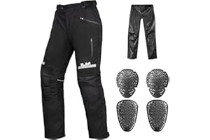 ILM Motorcycle Motocross Riding Pants Mens Detachable Waterproof Liner CE Armored All Season Model PO1N