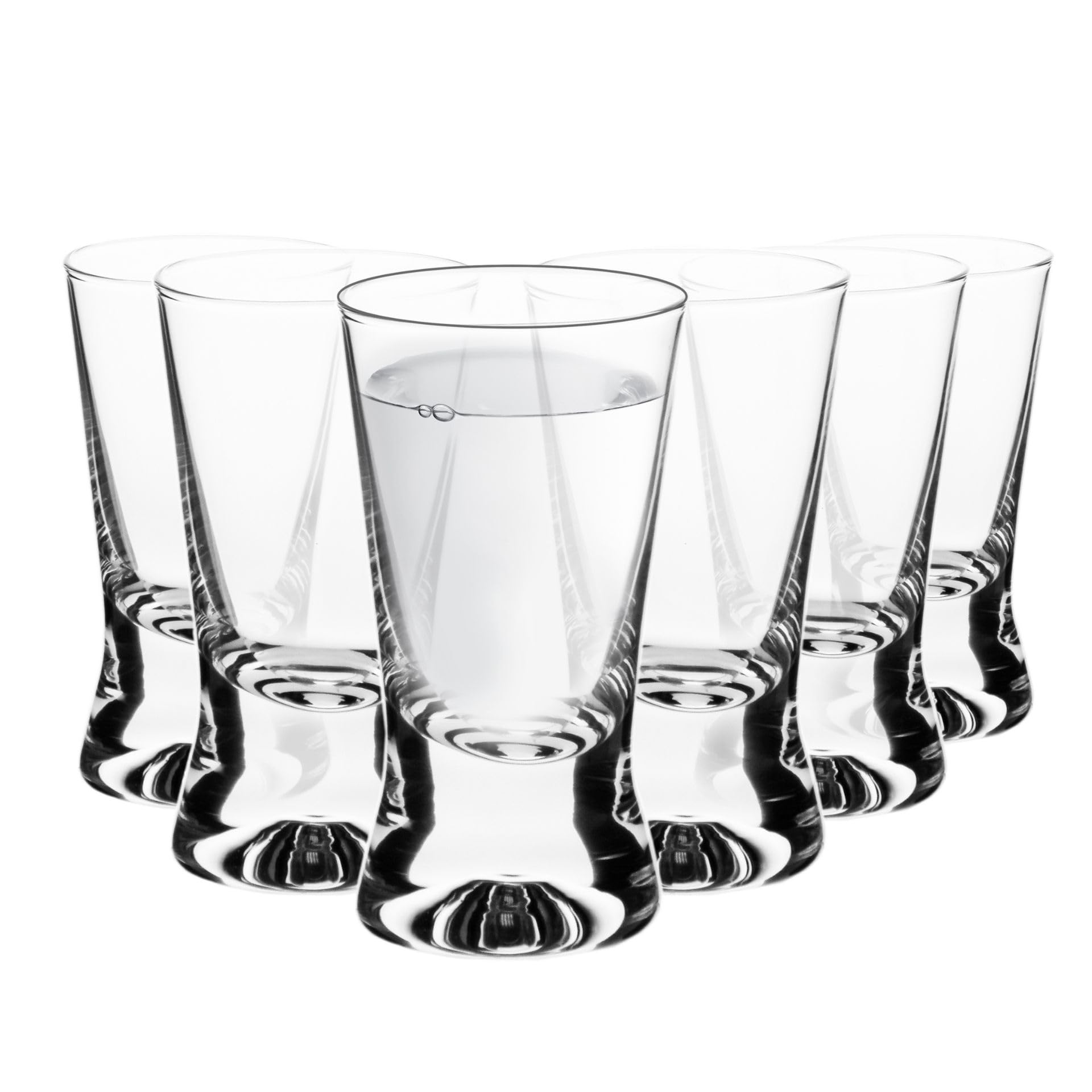 Krosno Vodka Glasses X-line, Set of 6 Glasses, 25 ML, Collection X-Line, Vodka, Tequila, Aperitivo and Spirits Glasses for Parties and Home Use, Dishwasher Safe, Made in Europe