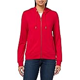 Nautica womens Solid Zipper Long Sleeve Hoodie Sweatshirt
