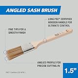 Harris Trade Angled Sash Brush 1.5 inch Paint Brush Smooth Finish Control view 3