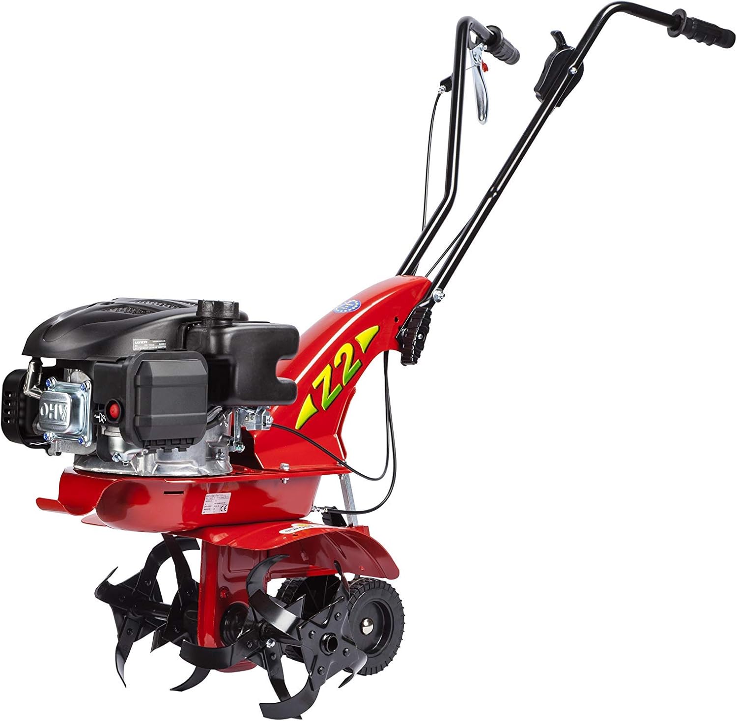 Eurosystems Z2 Marcha adelante y Marcha atrás Motor Loncin 123 Motoazada Scoppio, Rojo