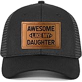 BETHEGIFT Gifts for Dad from Daughter - Funny Hat for Fathers Day - Dad Birthday Gifts from Daughter - Adjustable Fit, Comfortable Cotton, Perfect Present for Awesome Father Trucker Hat