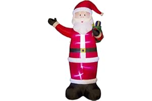 EUTY Christmas 12 FT Santa Inflatable Decoration Outdoor Large Welcome Blow Up for Yard, Lawn, Garden, Square