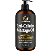 Firming Body Oil, Cellulite Massage Oil for Legs and Body, 8 fl oz by M3 | Moisturizing Body Oil with Collagen, Stem Cells and Essential Oils, Firms, Tones and Tightens Skin, Legs, Thighs, Full Body