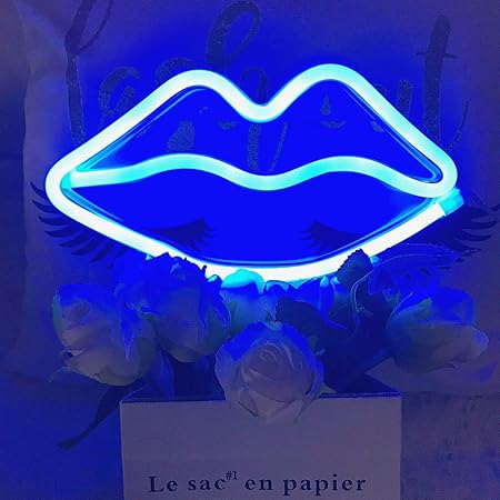 LED Lippen Neon Signs Romantische Kunst Dekorative Lichter Wanddekor für Studio Party Kinderzimmer Wohnzimmer Hochzeit Weihna