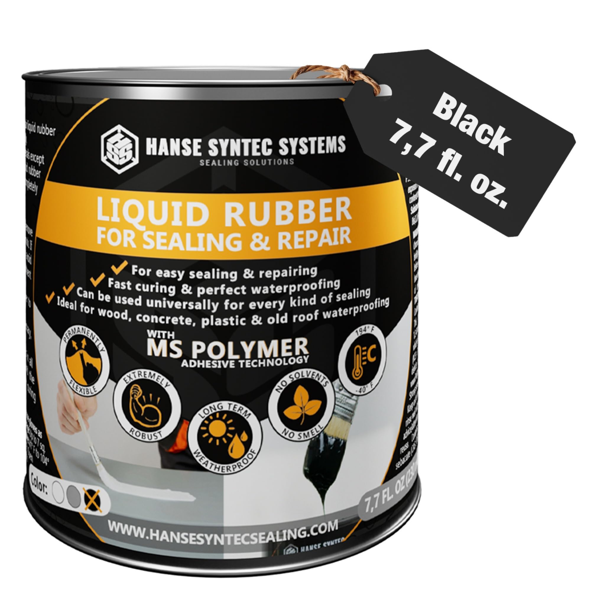HSS Liquid Rubber Black 7.7oz – MS Polymer