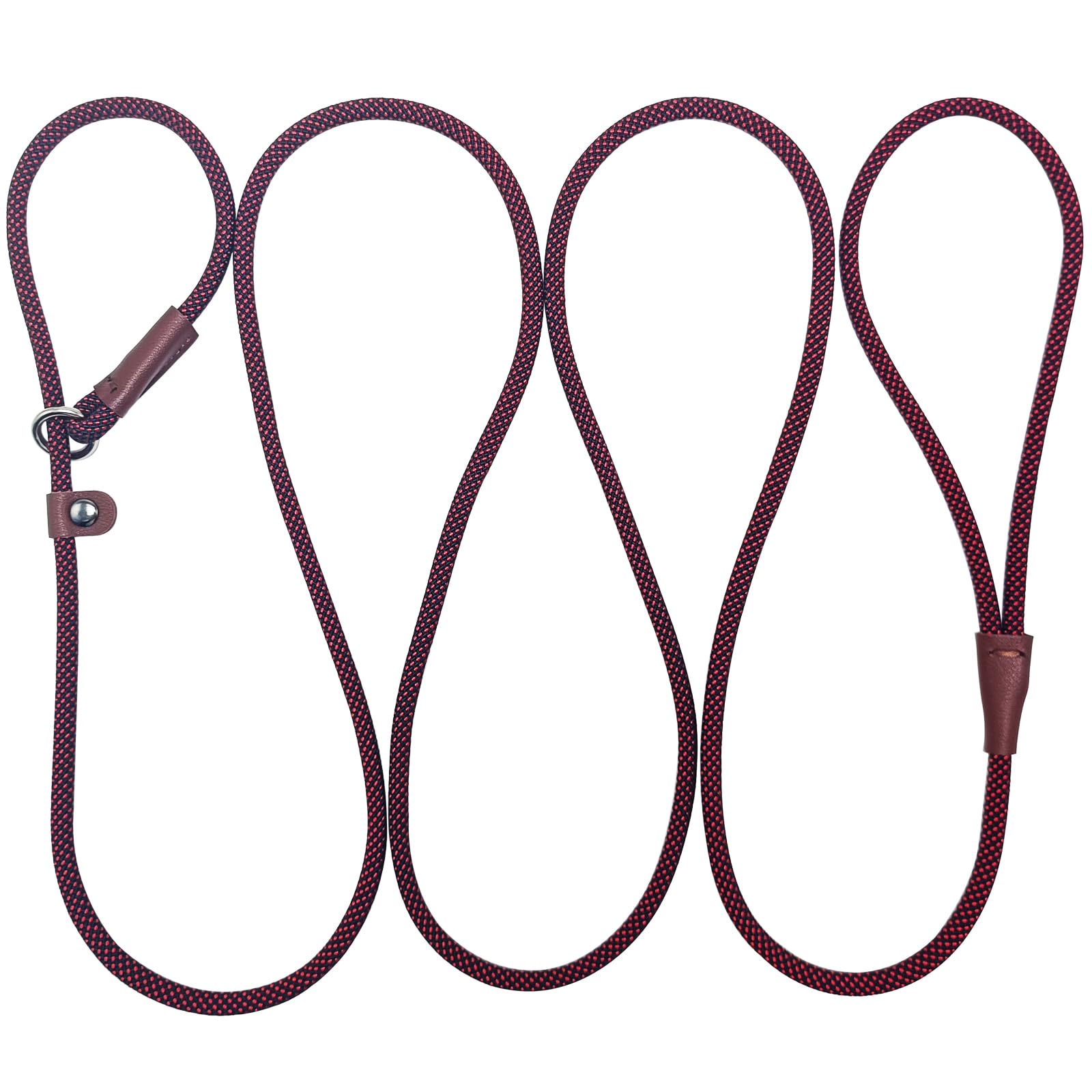MayPaw Dog Slip Lead | 7ft Nylon Training Lead Slip-On Rope Leash | 6mm & 12mm Diameter Thick Nylon Pet Leash No Collar or Harness Needed | Suitable for All Dog Breedds