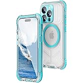 WIFORT for iPhone 15 Pro Max Waterproof Case, [IP68 Underwater Dustproof][Built-in Screen][15FT Military Shockproof], 360 Full Body Sealed Protection Cover Magnetic Frosted Phone Case, 6.7" Teal