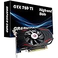 GPVHOSO GTX 750Ti Graphics Card, 2GB GDDR5 128bit Direct X12 640SP Gaming Video Card, PCI Express 3.0x16 Interface, HDMI, DVI-D, VGA, Single Fan, Low Power GPU for Working Gaming