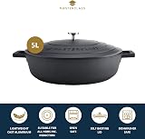 MasterClass Cast Aluminium Casserole Dish 32cm 5L Black Gift Boxed view 2