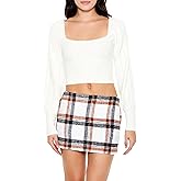 Forever 21 Womens Cropped Rib-Knit Sweater