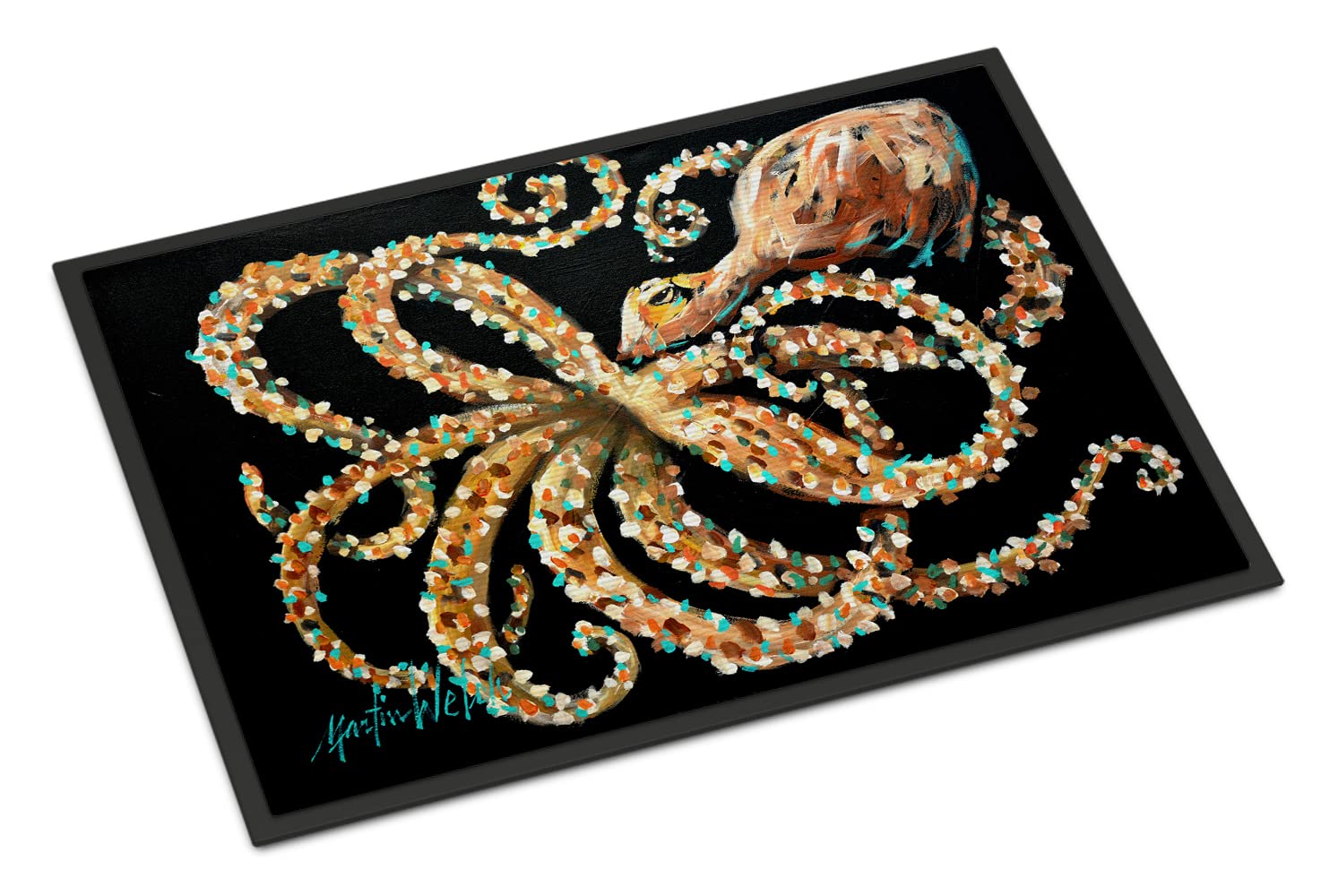 Caroline's Treasures Eye On You Octopus Indoor or Outdoor Mat 24x36 doormats, Multicolor