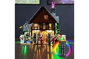 BrickBling LED Lighting for Lego 21341 Hocus Pocus: The Sanderson Sisters' Cottage, Remote Control Version Light (Lights Only, No Model)