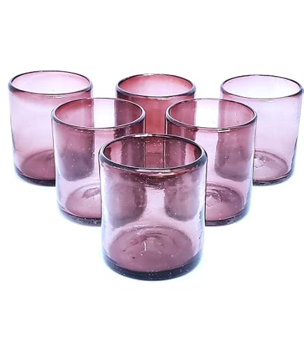 Amazon.com | Caspari Acrylic 12oz Tumbler Glass in Amethyst - Set of 4:  Tumblers & Water Glasses