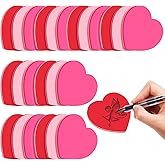 BBTO 720 Sheets Valentine's Day Heart Shaped Sticky Memo Notes Funny Self Stick 3 x 3 Inch Colorful Cute Note Pads Easy to Post DIY Cutouts Decorations for Galentines Office Home(Cute Colors)