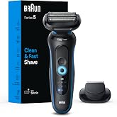 Braun Electric Shaver for Men, Series 5 5118s, Waterproof, Wet & Dry Shave, Turbo Shaving Mode, Foil Shaver with Precision Tr
