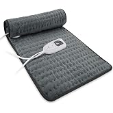 VANKADA Heating Pad Electric Heat Pad, Hot Heated Pad,Multiple Temp and Timer Settings,Suitable for Shoulders, Neck, arms, Abdomen, Back, Legs, etc. (Gray Green, 24"X12")