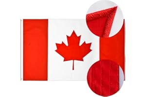 Canada Flag 2x3 Ft Heavy Duty 210D Nylon Canadian Flags Outdoor Durable Embroidered Maple Leaf 4 Stitched Fly Ends UV Fade Re