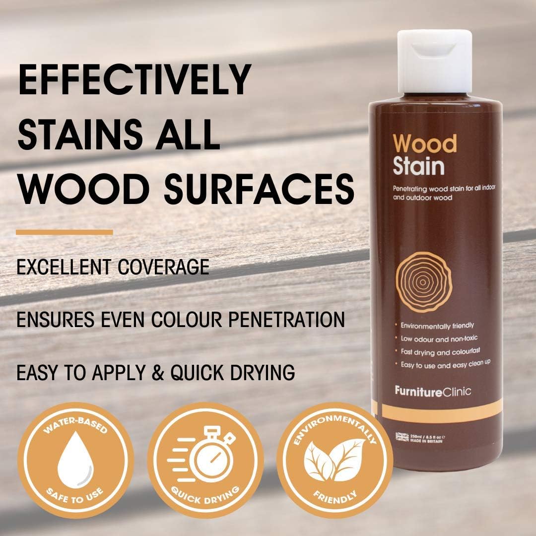 Furniture Clinic Wood Stain (500ml, Natural Oak) Fast, Effective Wood