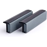 TRISENSE 4" Vise Jaws, Universal Soft Vice Jaws Pads Covers with Strong Magnetic, Multi-Purpose Protector for Any Metal Vice, 1 Pair, Black