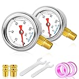 MEANLIN MEASURE 2pcs 0~100Psi Stainless Steel
