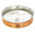 Indian Art Villa Copper Hammered Lagan Handi Chaffing Dish Pan With Tin Lining, Cookware & Serveware, Capacity -6 Liter, Hyderabadi Dum Biryani Rice and Veg/Nonveg