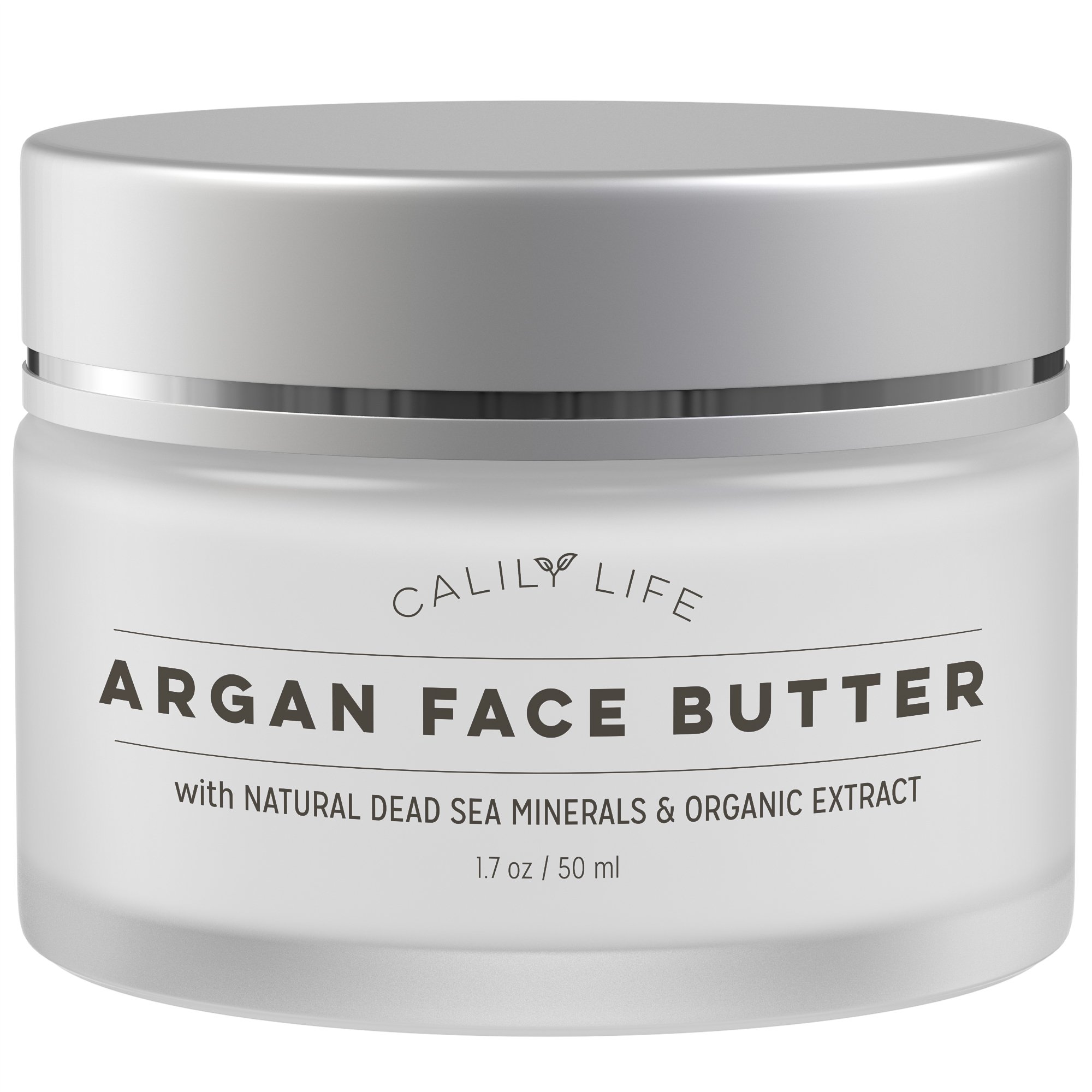 Calily Life Organic Argan Face Cream with Dead Sea Minerals, 1. 7 Oz. – Restores, Smooths, Moisturizes and Regenerates - Powerful Hydration - Combats Wrinkles and Aging - [ENHANCED]
