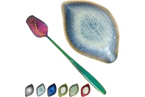 Coffee Spoon and Rest for Coffee Bar Accessories, Leaf Small Spoon Rest for Coffee Station, Tea Spoon Rest Tea Spoon Holder T
