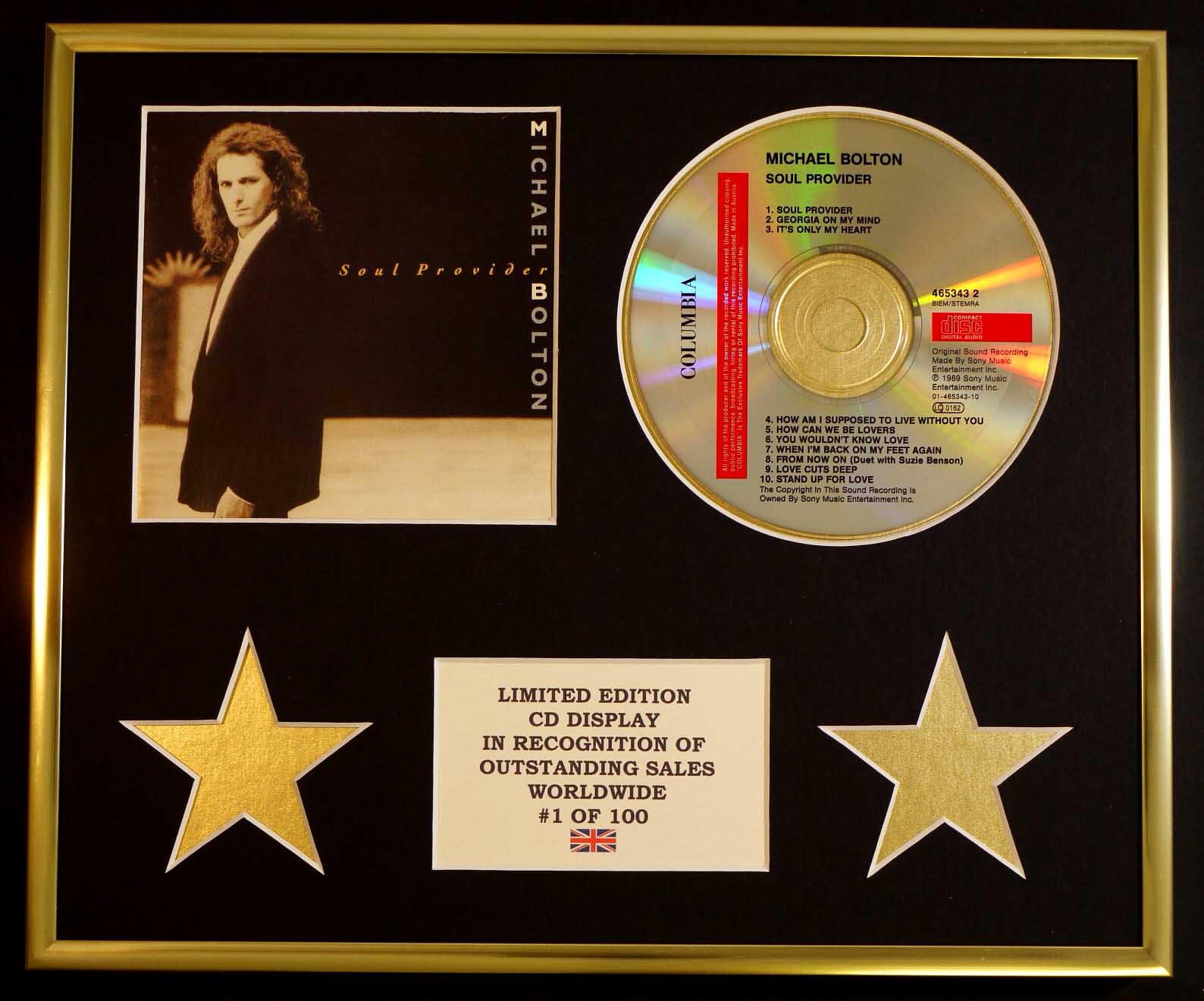 MICHAEL BOLTON/CD DISPLAY/LIMITED EDITION/COA/SOUL PROVIDER
