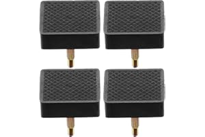 ULTECHNOVO 2 Pairs Black Square High Heel Replacement Caps Sturdy Heel Tips for Repairing Shoes Quiet Wear