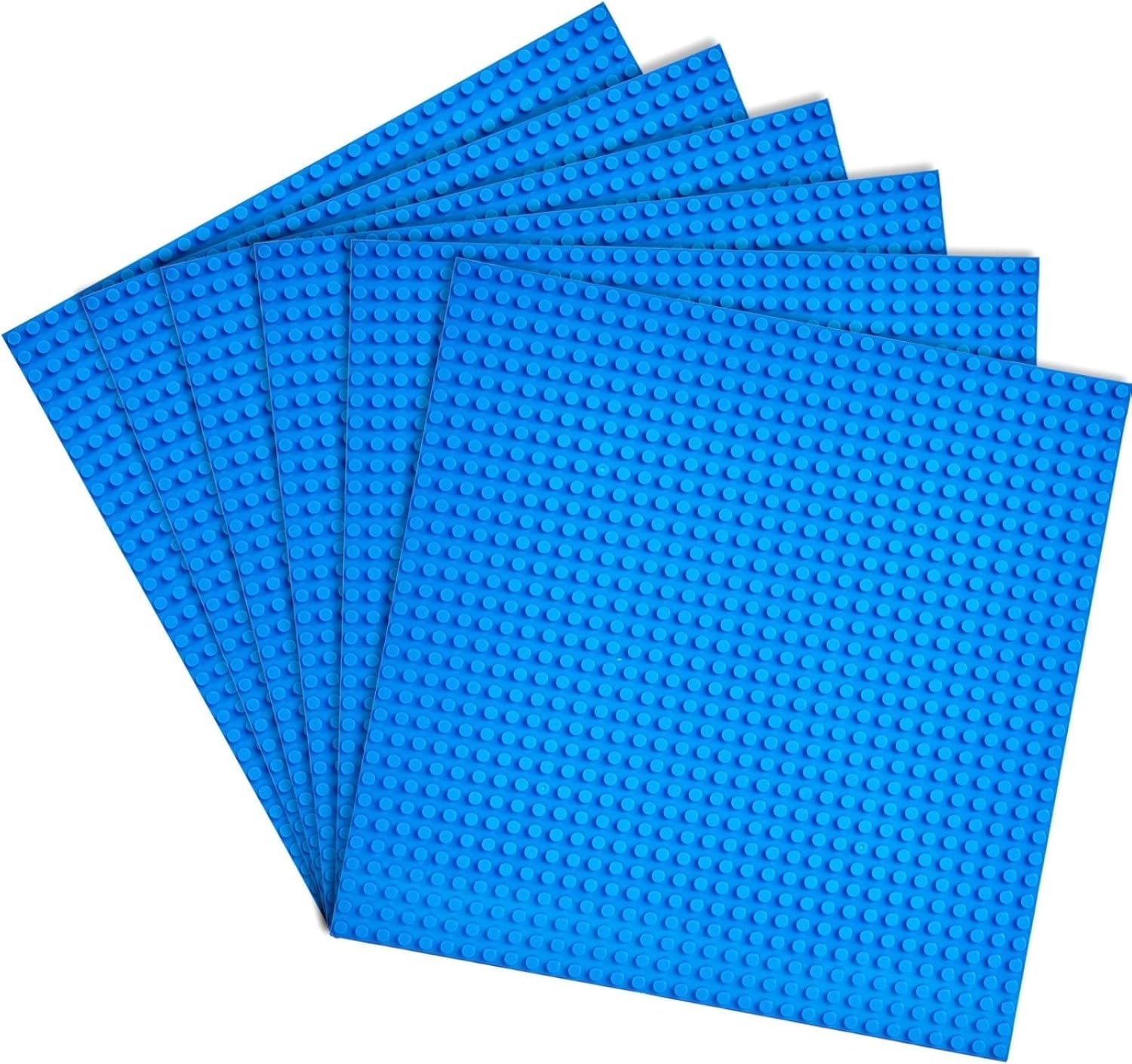 WYSWYG Classic Base plates 10x10 Inch Building Board Large BasePlates 100% Compatible with All Major Brands 6 Pack Blue — image 1