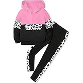 TyeSmo Toddler Girl Clothes Camo 2 Piece Little Girls Clothes Half Zip Up Hoodies Color Block Outfits Sweatshirt Pant Sets