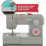 SINGER | Heavy Duty Holiday Bundle - 4452 Heavy Duty Sewing Machine with Bonus Extension Table for Larger Projects, Packed wi