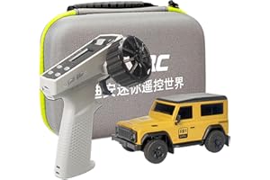 CAPTAINRC LDARC 1:64 Scale Mini RC Truck RTR RC Rock Crawler 2.4GHZ Hobby Grade Remote Control Car Model Vehicle RC Buggy (R01-Yellow)