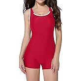 beautyin Swimsuit Women Boyleg One Piece Water Aerobic Competitive Bathing Suit