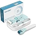 Derma Roller Kit for Face, Body and Hair, 10 in 1 Facial Beauty Rollers Skin Care Tools, Microneedle Roller with 9 Replaceable Heads and 1 Storage Case, Skincare Tools for Home