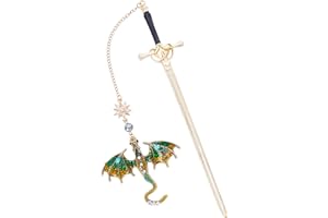 Berirexrion Fantasy Dragon Sward Bookmark - Cool Fourth Wing Page Marker Unique Personalized Tassel Metal Pendant Antique Gold Green Bookmarks Reading Gift Men Birthday Teacher Friend Thank Christmas