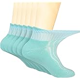 +MD Diabetic Socks for Men Women 6 Pairs,Non-Binding Top Extra Wide Ankle/Crew Socks, for Edema Circulator 9-11 10-13 13-15
