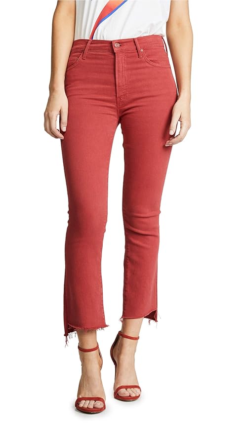 mother red jeans