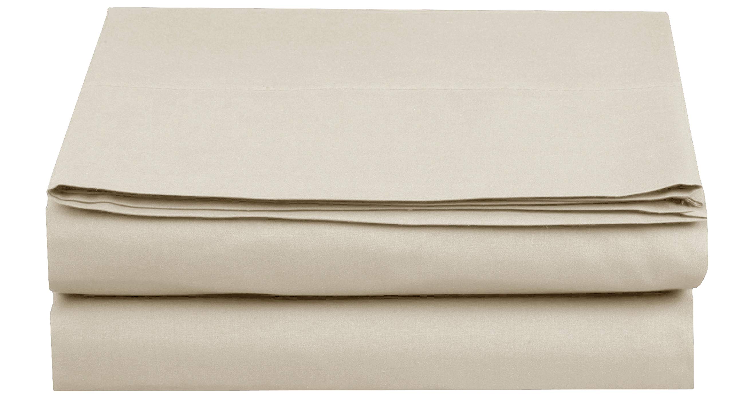 Elegant Comfort Premium Hotel Quality 1-Piece Flat Sheet, Luxury and Softest 1500 Premium Hotel Quality Microfiber Bedding Flat Sheet, Wrinkle-Free, Stain-Resistant, California King, Cream
